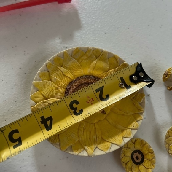 mini sunflower teapot Set Ceramic Collectible Yellow Green - Picture 3 of 5